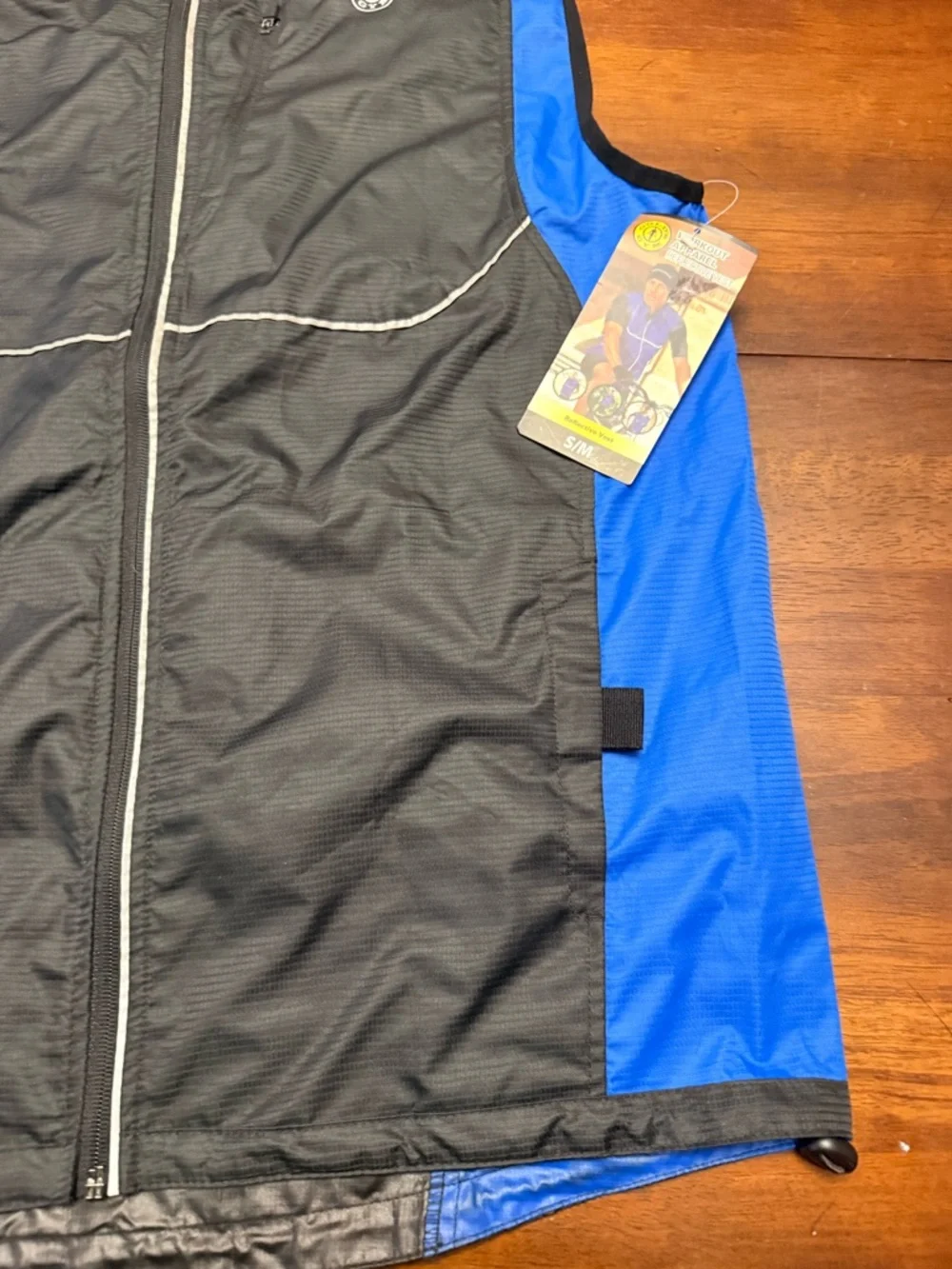 Gold’s Gym Men's Black & Blue Lightweight Vest with Reflective Trim